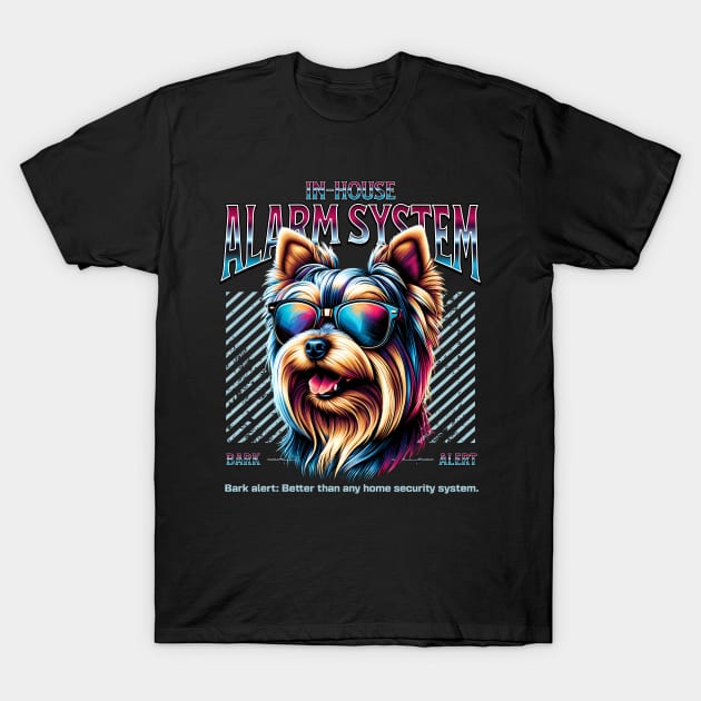 Bark Alert Yorkshire Terrier T-Shirt by Miami Neon Designs